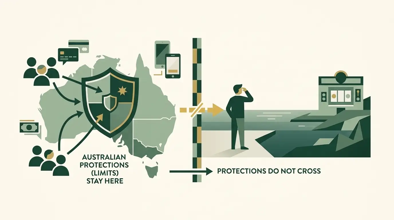 Illustration: Australian protection tools do not automatically follow the player offshore