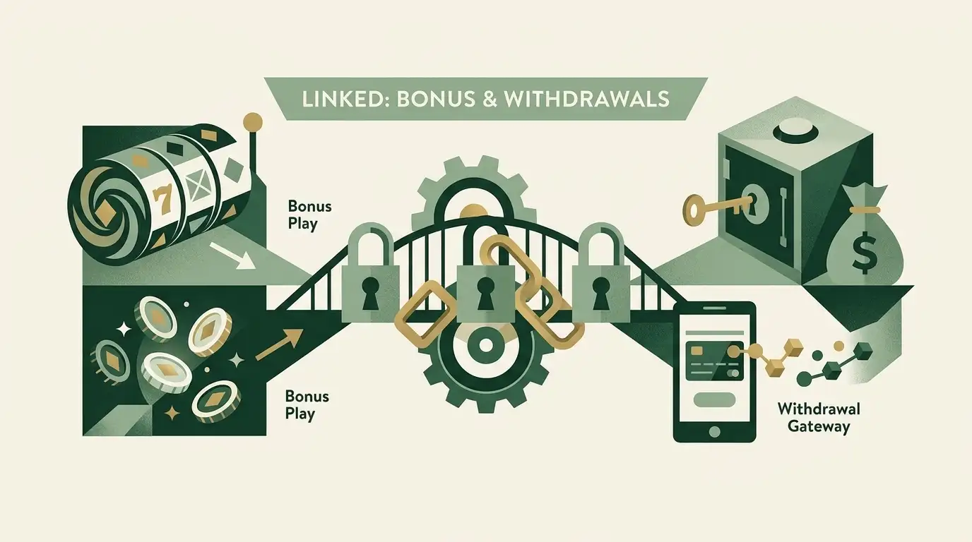 Illustration: Bonus play and withdrawals are linked