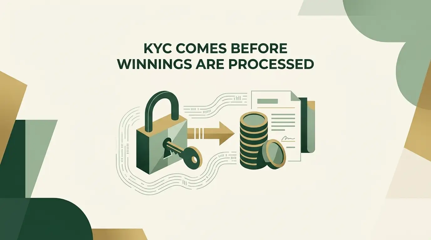 Illustration: KYC comes before winnings are processed