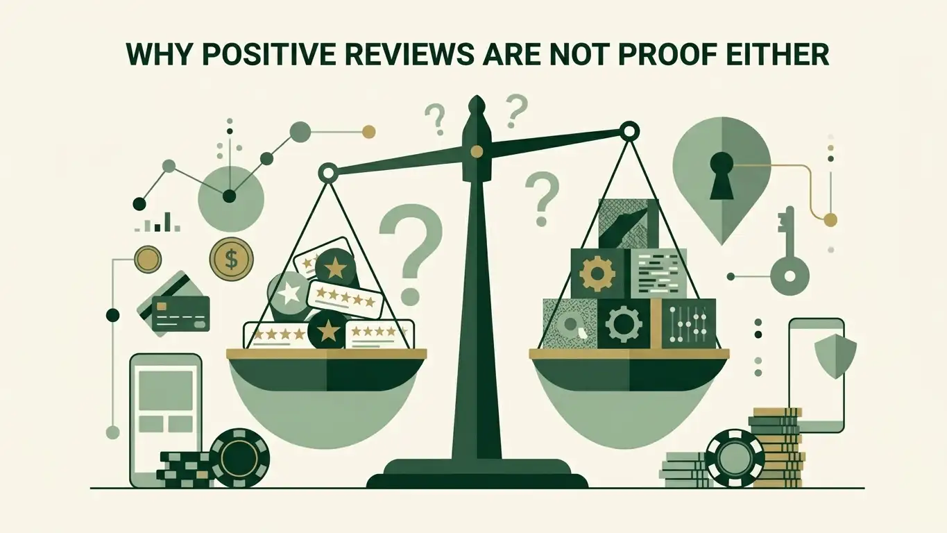 Illustration: Why positive reviews are not proof either